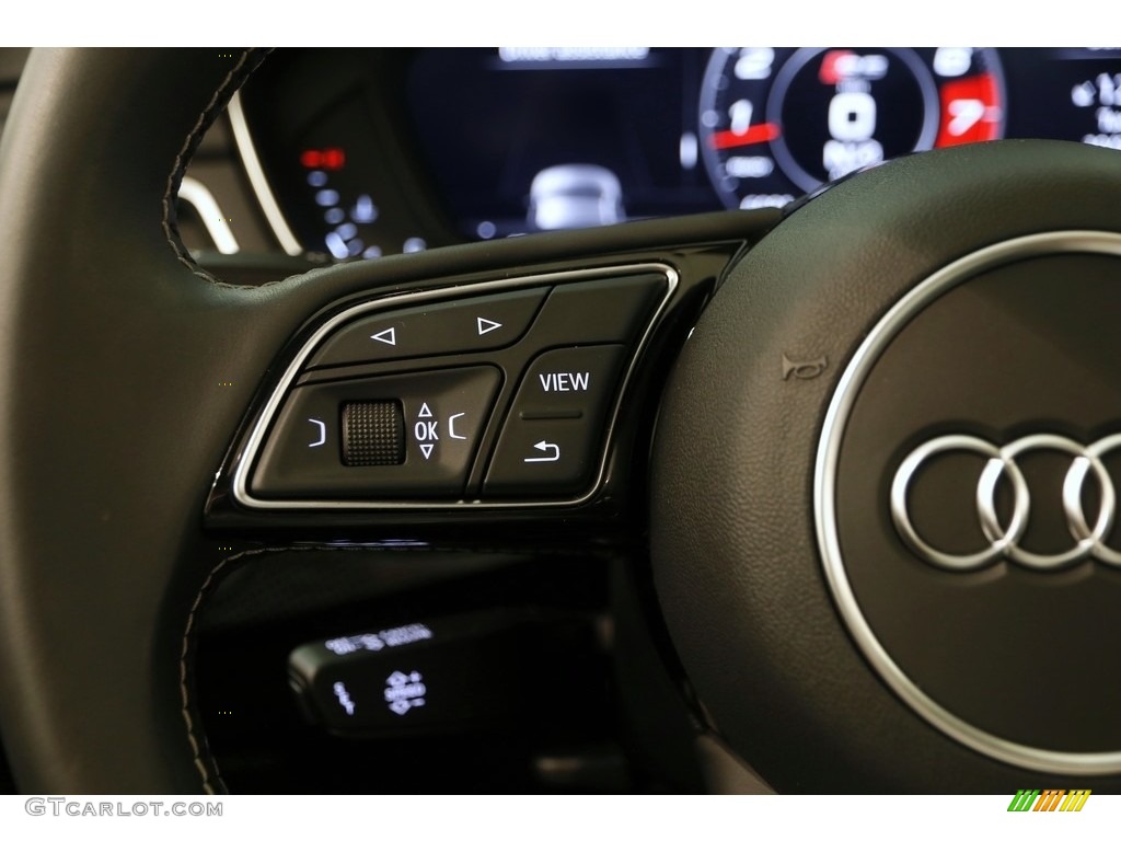 2018 Audi S5 Premium Plus Sportback Black Steering Wheel Photo #129824794