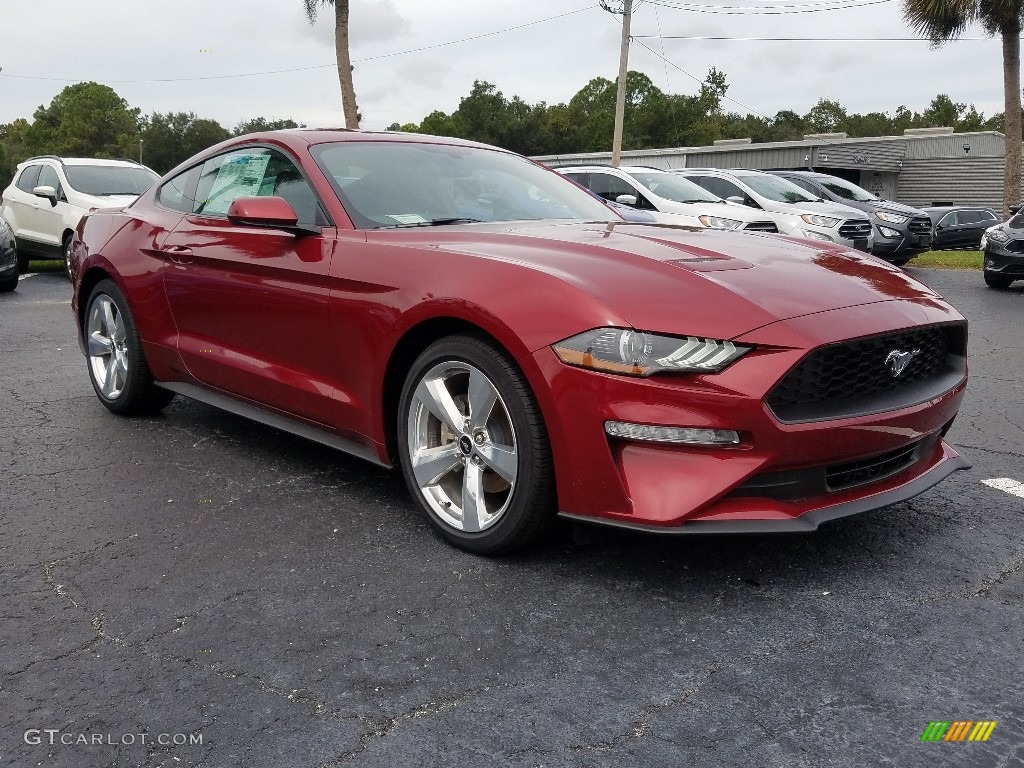 Ruby Red 2018 Ford Mustang EcoBoost Fastback Exterior Photo #129825988