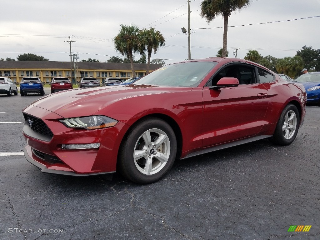 Ruby Red 2018 Ford Mustang EcoBoost Fastback Exterior Photo #129826930