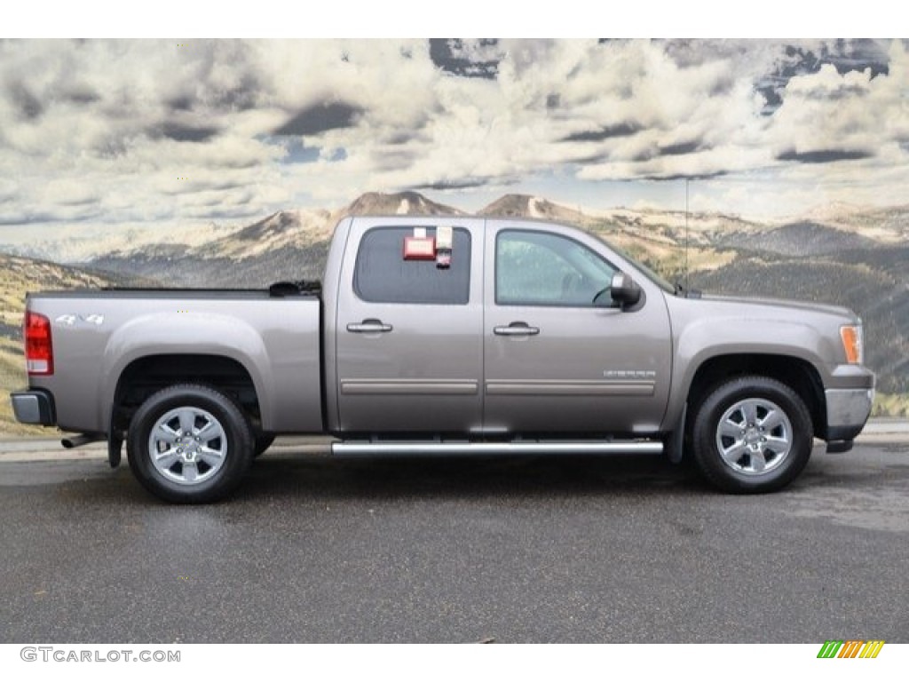 2013 Sierra 1500 SLT Crew Cab 4x4 - Mocha Steel Metallic / Very Dark Cashmere/Light Cashmere photo #2