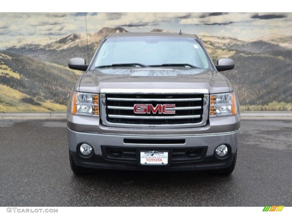 2013 Sierra 1500 SLT Crew Cab 4x4 - Mocha Steel Metallic / Very Dark Cashmere/Light Cashmere photo #4