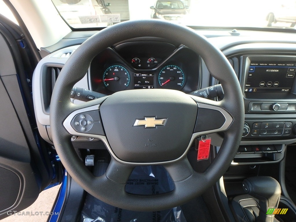 2019 Chevrolet Colorado WT Extended Cab 4x4 Jet Black/Dark Ash Steering Wheel Photo #129829843