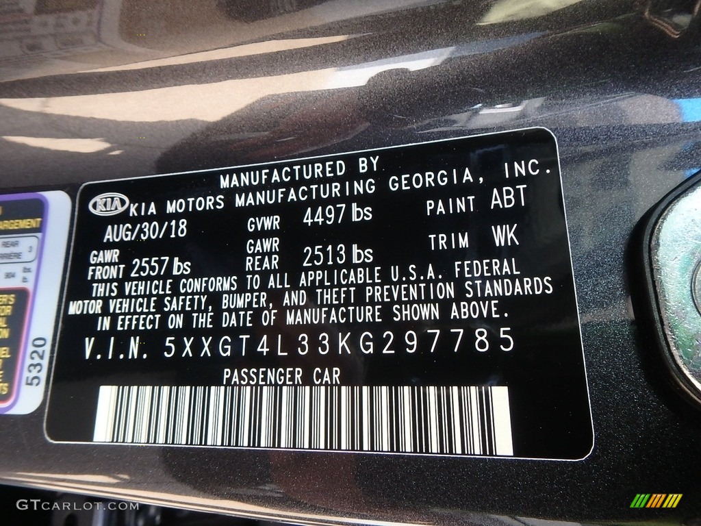 2019 Optima Color Code ABT for Platinum Graphite Photo #129831178