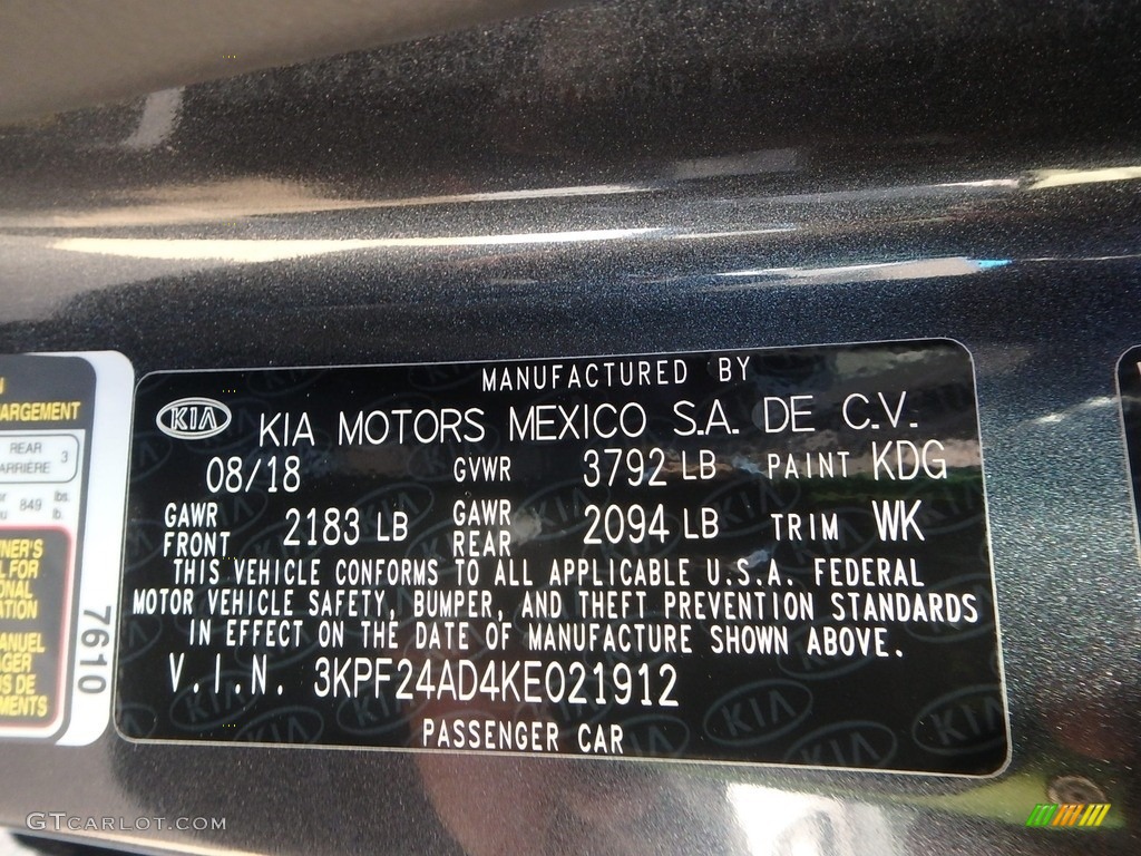2019 Forte Color Code KDG for Gravity Grey Photo #129831640