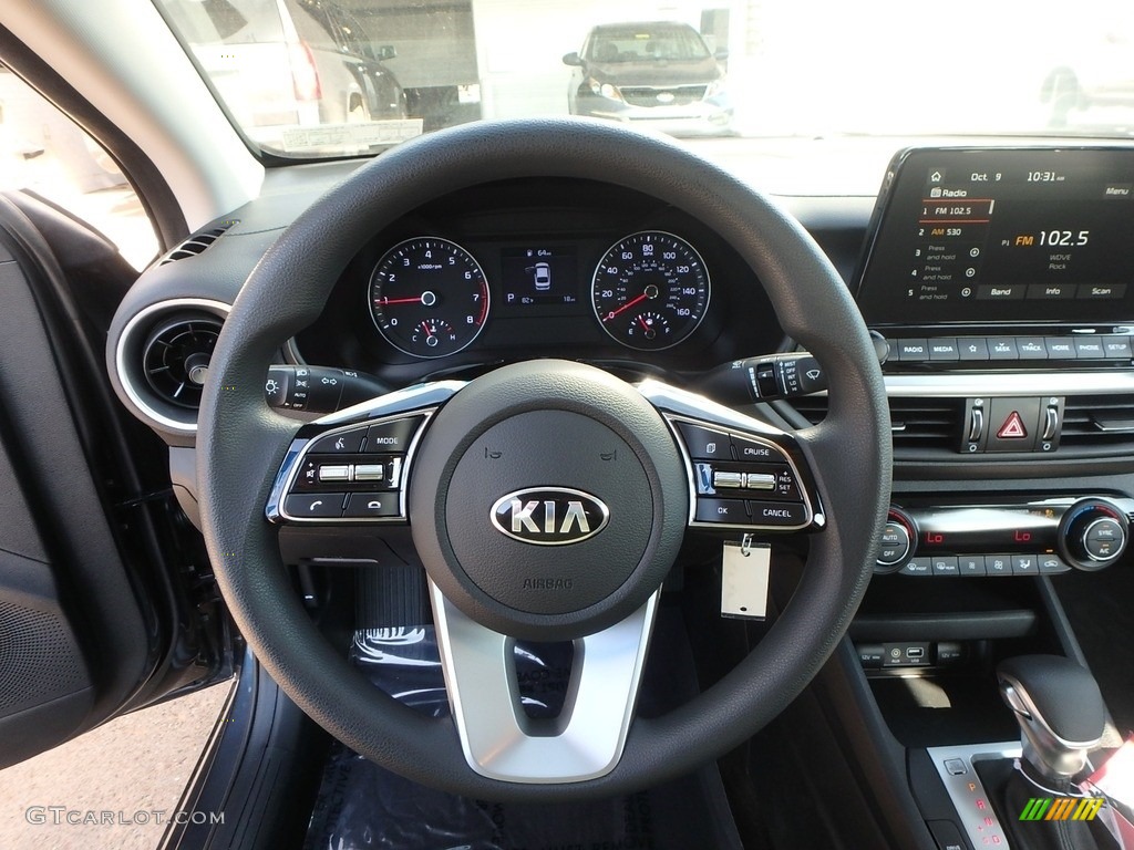 2019 Kia Forte LXS Black Steering Wheel Photo #129831694