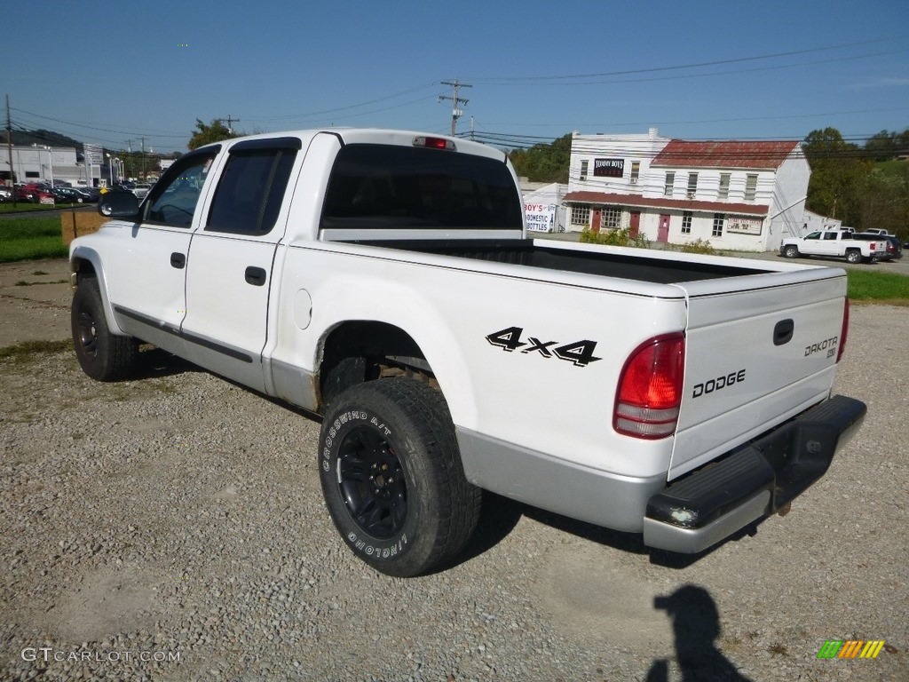 2004 Dakota SLT Quad Cab 4x4 - Bright White / Dark Slate Gray photo #3