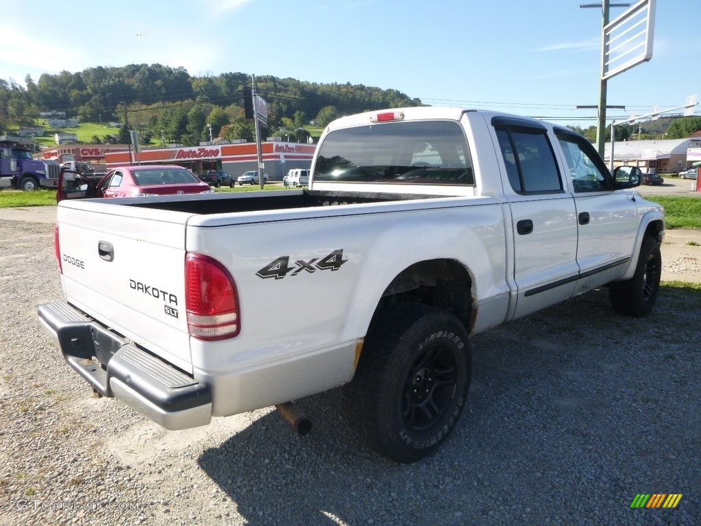 2004 Dakota SLT Quad Cab 4x4 - Bright White / Dark Slate Gray photo #5