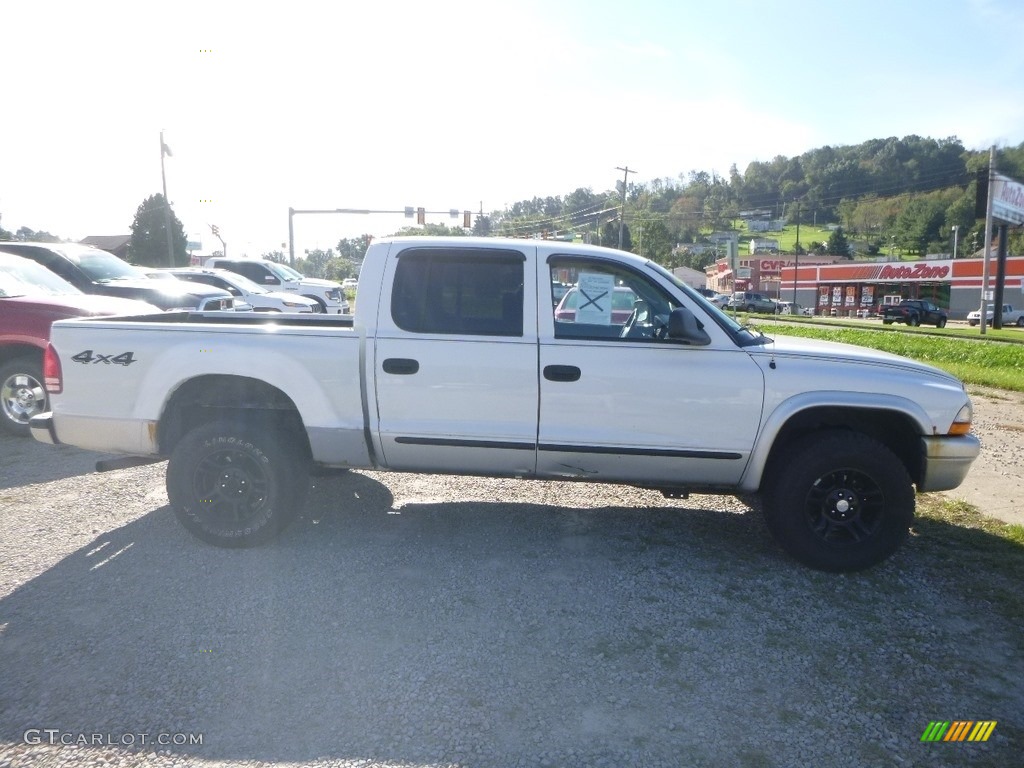 2004 Dakota SLT Quad Cab 4x4 - Bright White / Dark Slate Gray photo #6