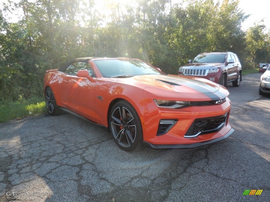 2018 Camaro SS Convertible Hot Wheels Package - Crush (Orange) / Jet Black photo #3