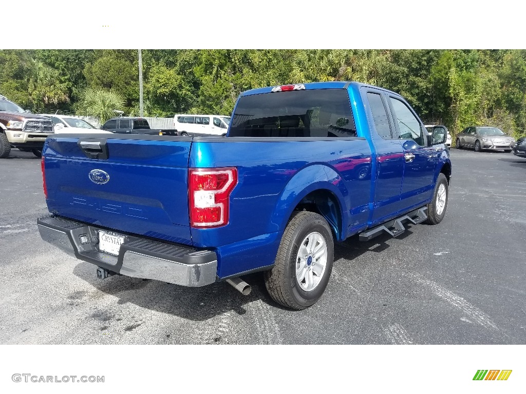 2018 F150 XLT SuperCab - Lightning Blue / Earth Gray photo #5