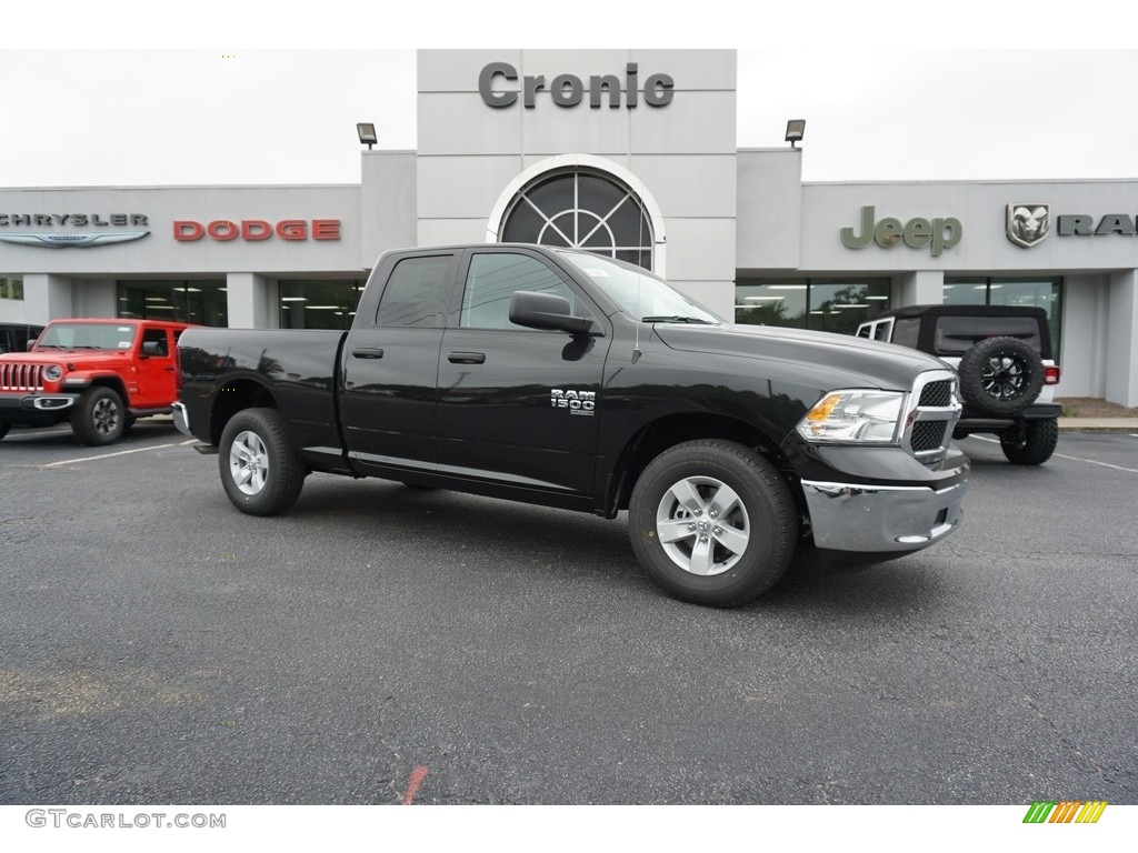 2019 1500 Classic Tradesman Quad Cab - Brilliant Black Crystal Pearl / Black/Diesel Gray photo #1