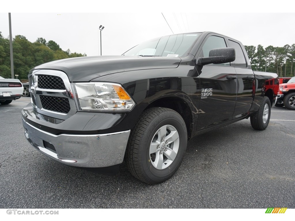 2019 1500 Classic Tradesman Quad Cab - Brilliant Black Crystal Pearl / Black/Diesel Gray photo #3