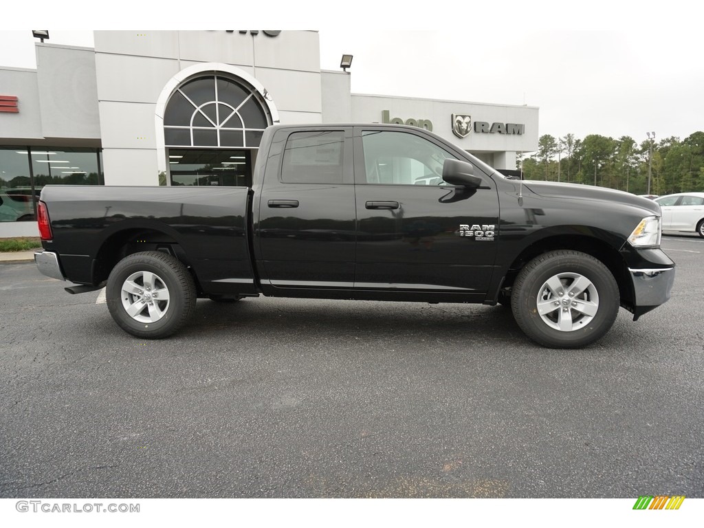 2019 1500 Classic Tradesman Quad Cab - Brilliant Black Crystal Pearl / Black/Diesel Gray photo #10
