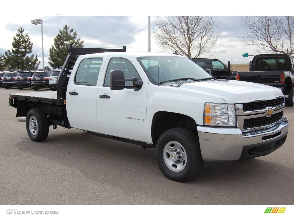 2007 Silverado 2500HD Crew Cab Chassis - Summit White / Light Titanium/Dark Titanium photo #1