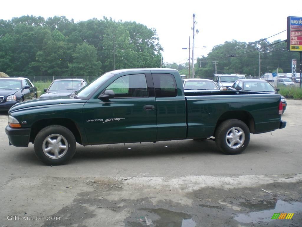 2000 Dakota Sport Extended Cab - Forest Green Pearl / Agate photo #4