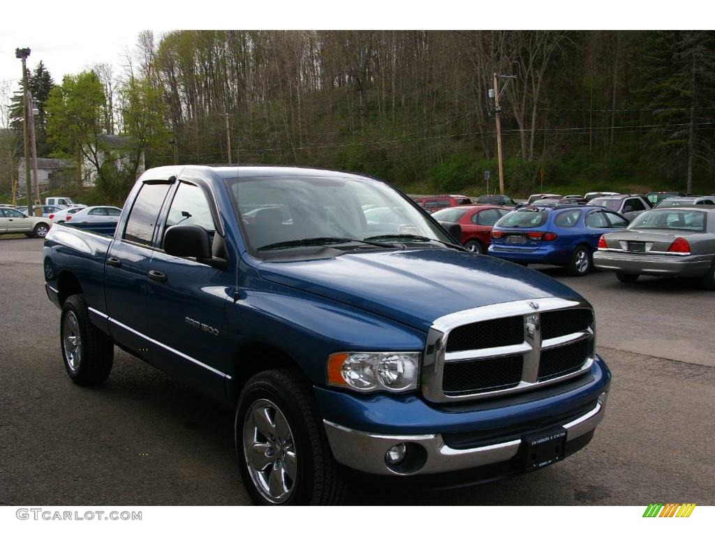 2005 Ram 1500 SLT Quad Cab 4x4 - Atlantic Blue Pearl / Dark Slate Gray photo #15