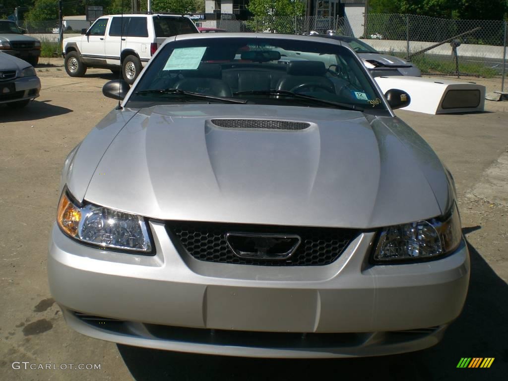 2000 Mustang V6 Convertible - Silver Metallic / Dark Charcoal photo #9