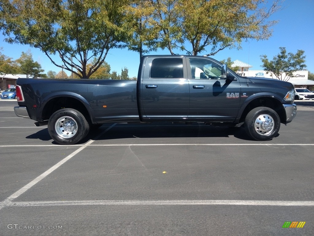 2017 3500 Laramie Crew Cab 4x4 Dual Rear Wheel - Maximum Steel Metallic / Black photo #9