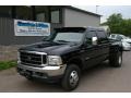 2003 Black Ford F350 Super Duty Lariat Crew Cab 4x4 Dually  photo #1