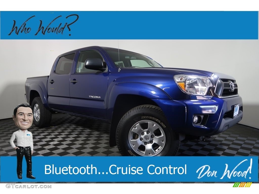 2015 Tacoma V6 Double Cab 4x4 - Blue Ribbon Metallic / Graphite photo #1