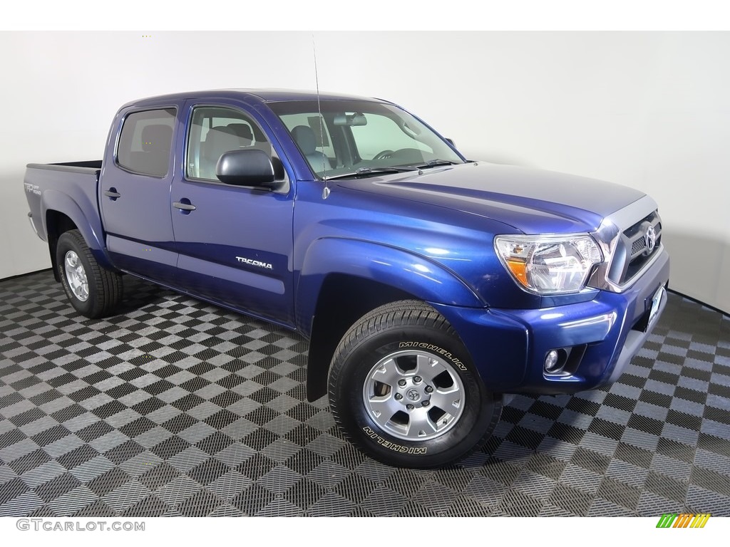 2015 Tacoma V6 Double Cab 4x4 - Blue Ribbon Metallic / Graphite photo #5