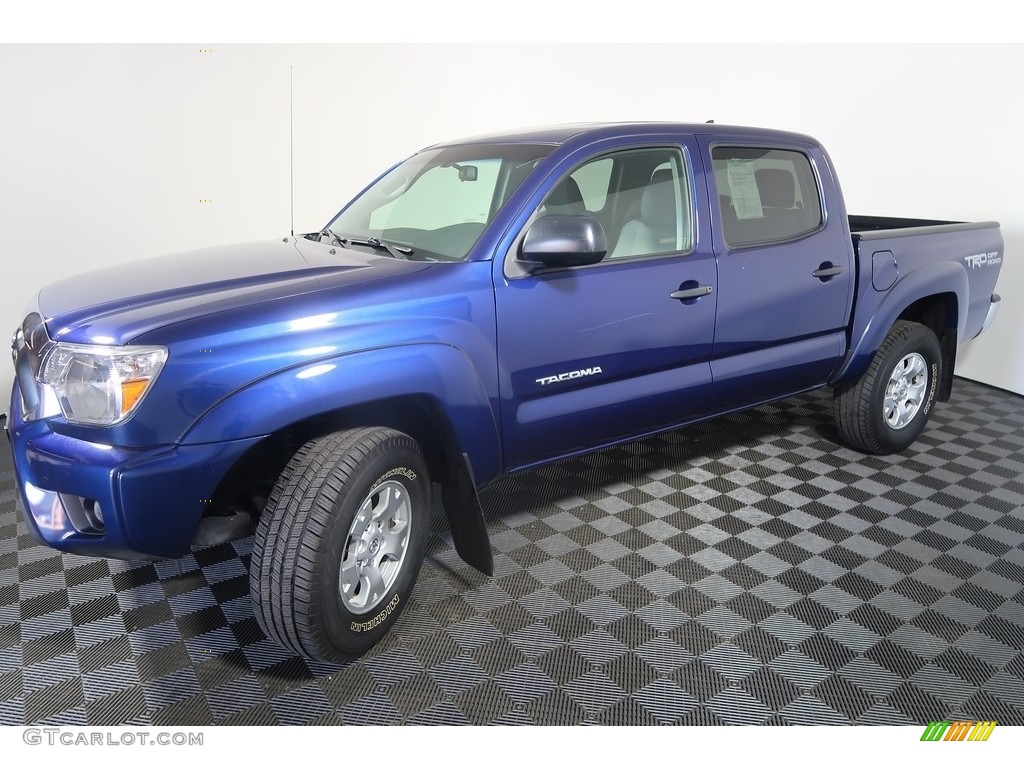 2015 Tacoma V6 Double Cab 4x4 - Blue Ribbon Metallic / Graphite photo #8