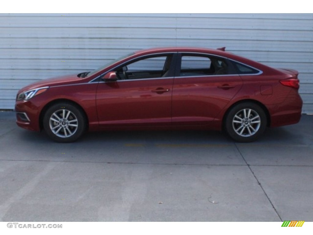 2017 Sonata SE - Scarlet Red / Gray photo #7