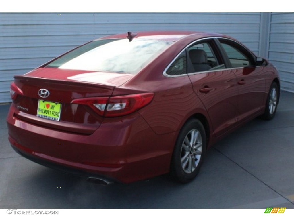 2017 Sonata SE - Scarlet Red / Gray photo #10