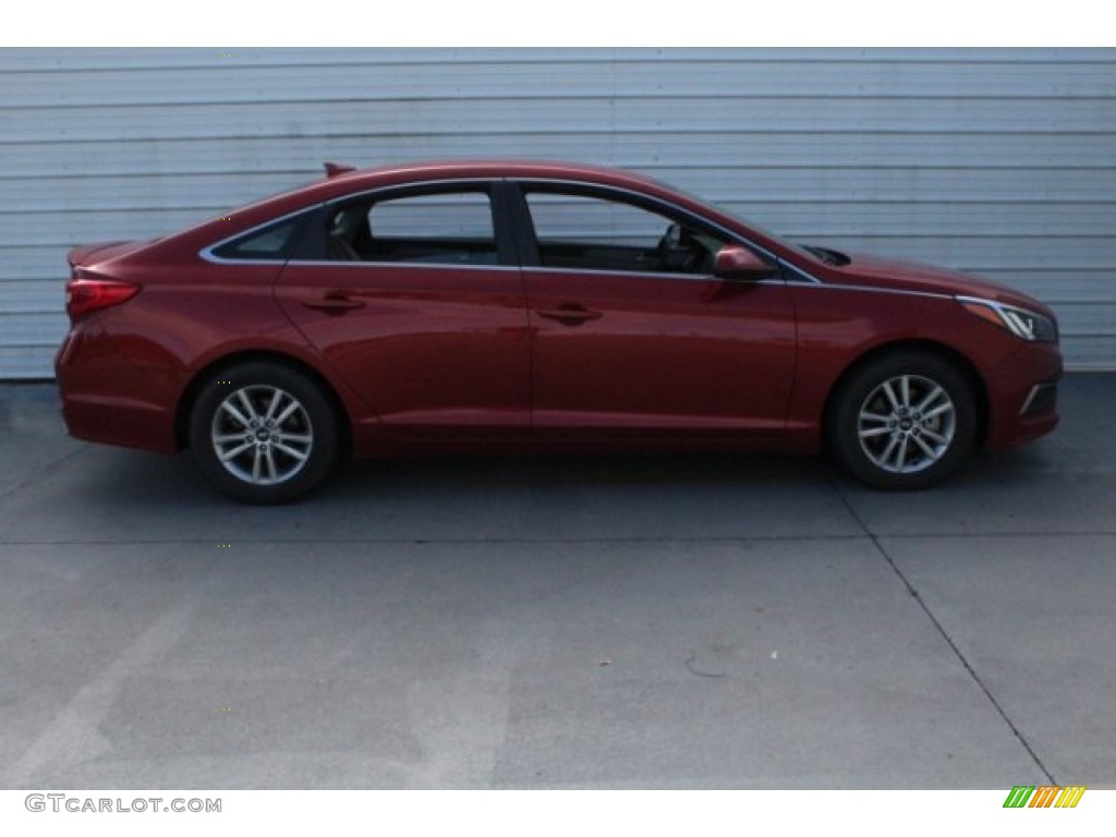 2017 Sonata SE - Scarlet Red / Gray photo #11