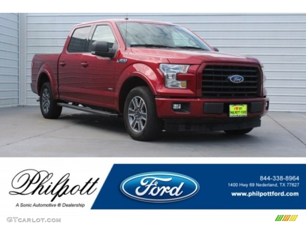 2017 F150 XLT SuperCrew - Ruby Red / Black photo #1