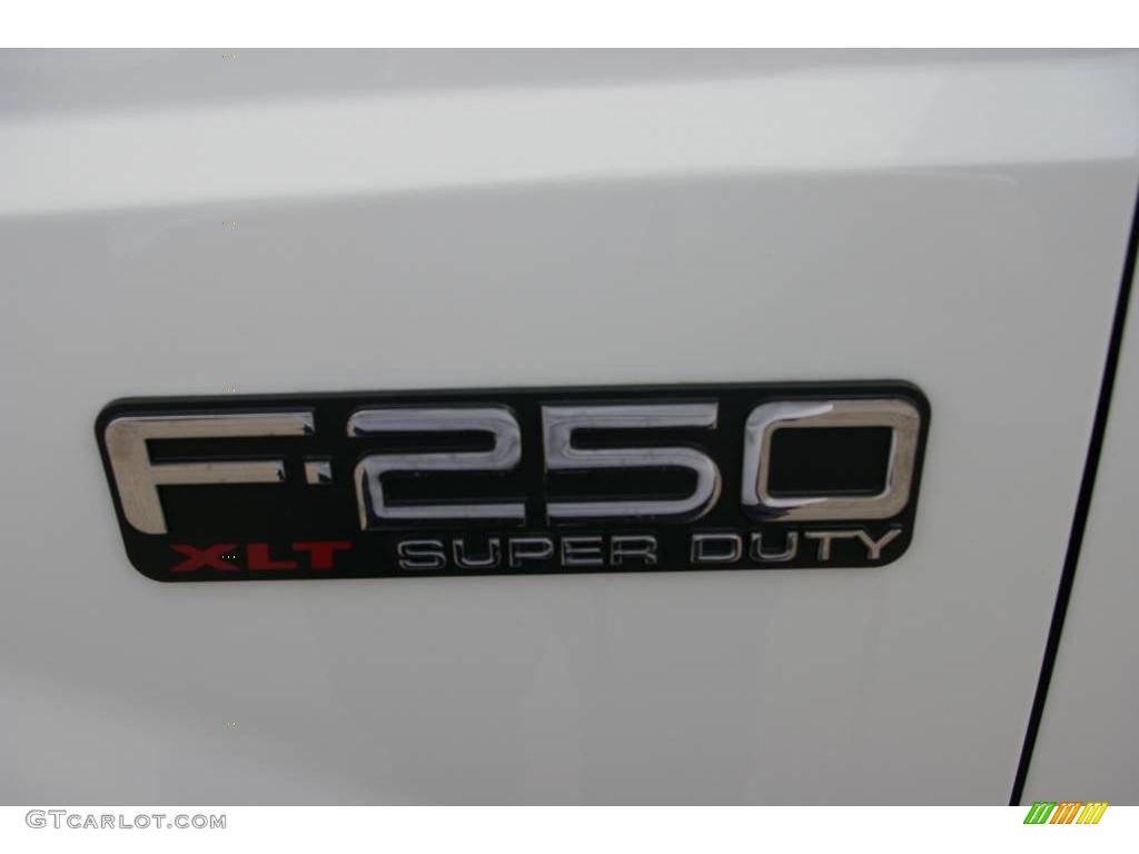 2000 F250 Super Duty XLT Extended Cab 4x4 - Oxford White / Dark Denim Blue photo #3