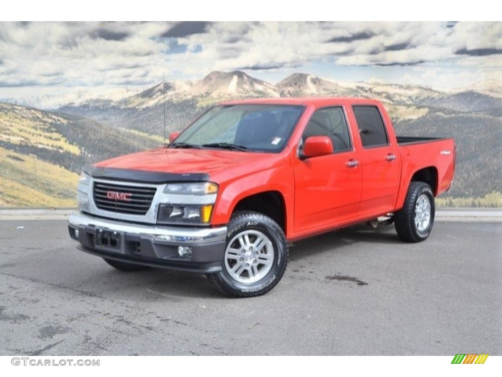2011 Canyon SLE Crew Cab 4x4 - Fire Red / Ebony photo #5