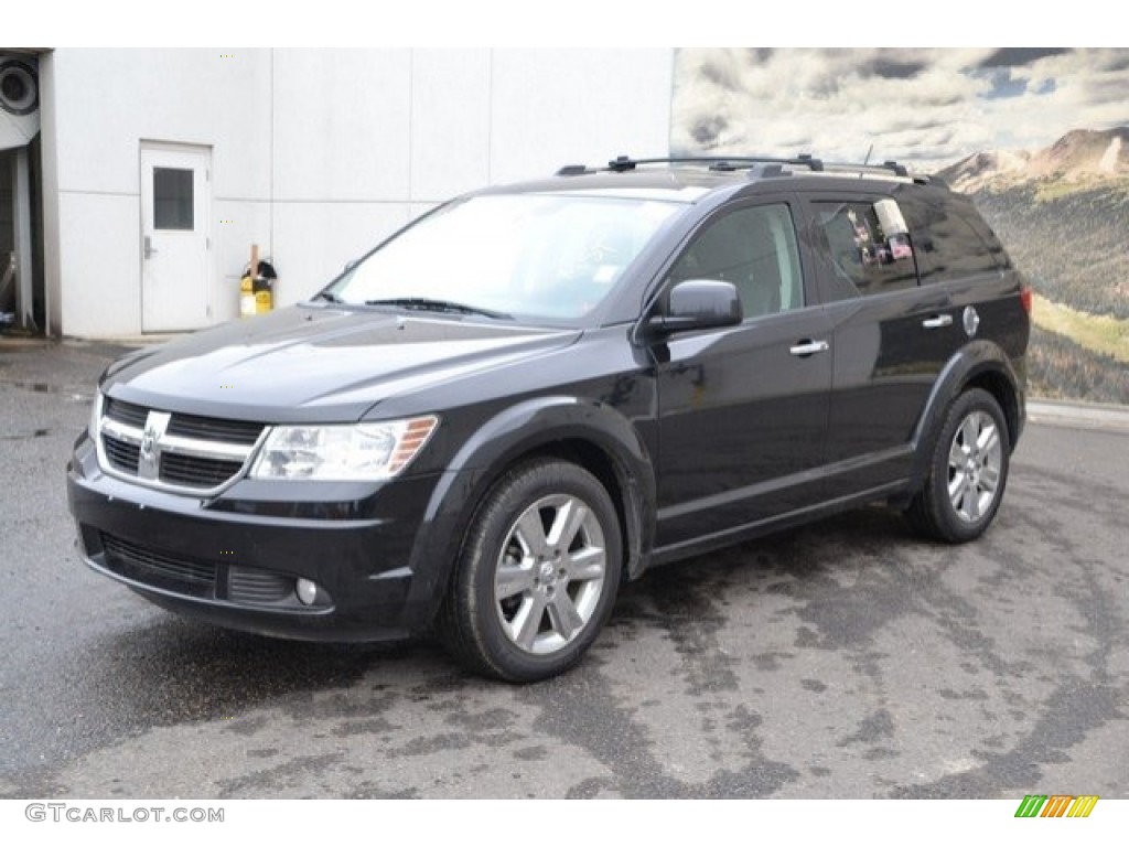 2010 Journey R/T AWD - Brilliant Black Crystal Pearl / Dark Slate Gray photo #2