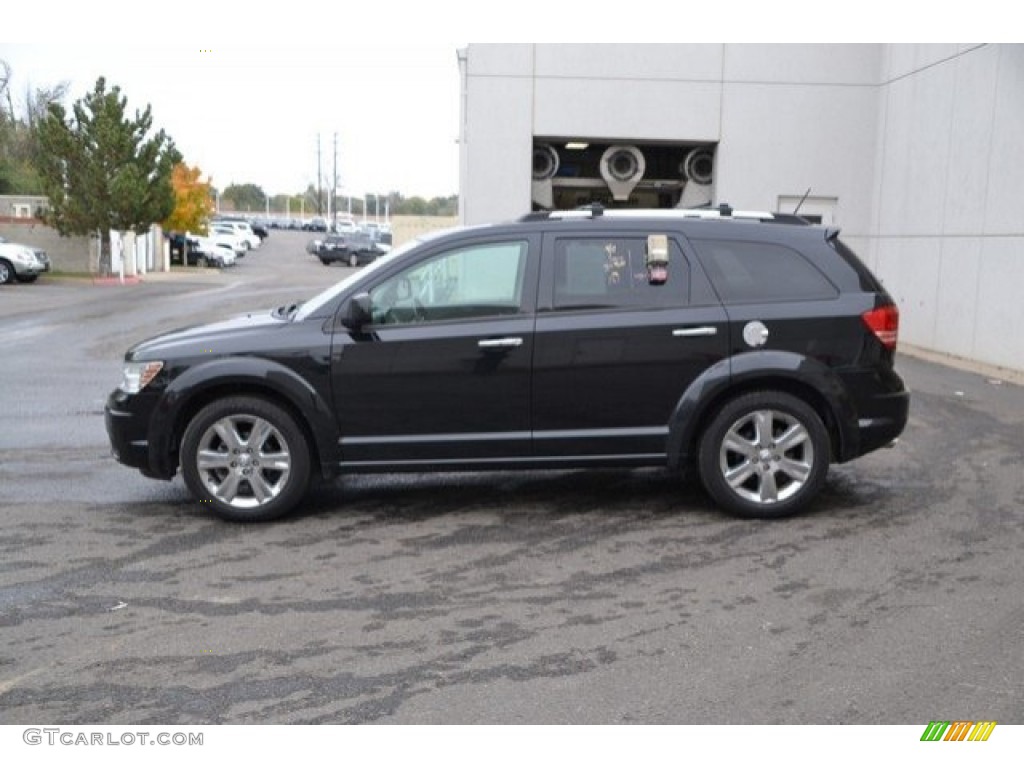 2010 Journey R/T AWD - Brilliant Black Crystal Pearl / Dark Slate Gray photo #3