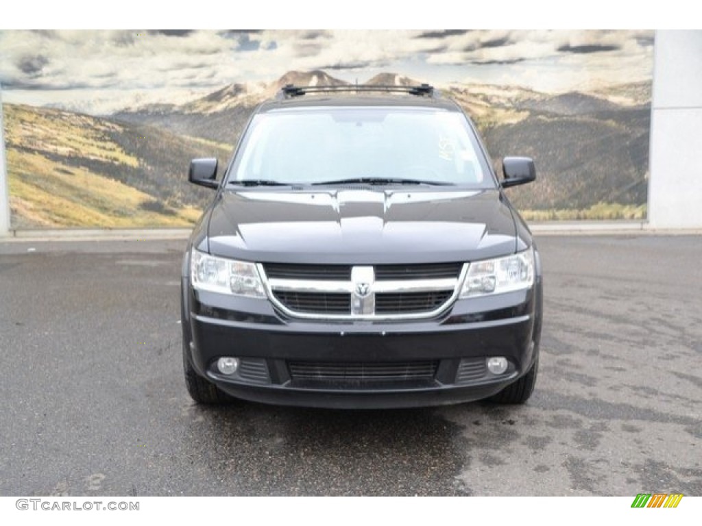 2010 Journey R/T AWD - Brilliant Black Crystal Pearl / Dark Slate Gray photo #8