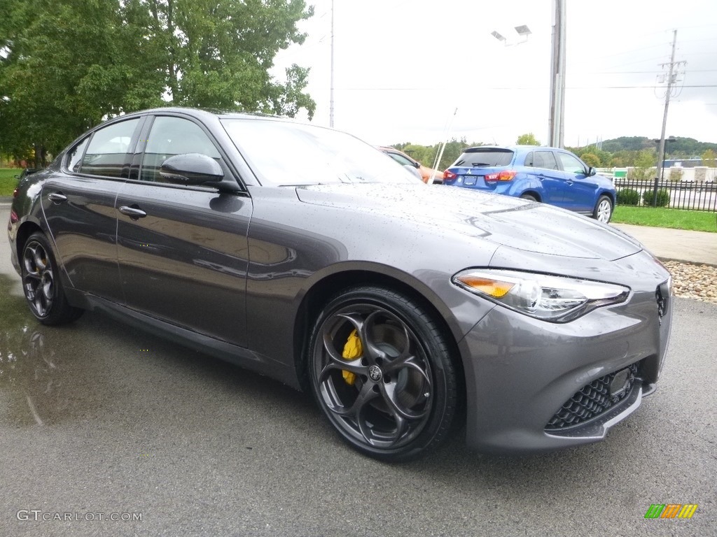 2019 Giulia Sport AWD - Vesuvio Gray Metallic / Black/Tan photo #11