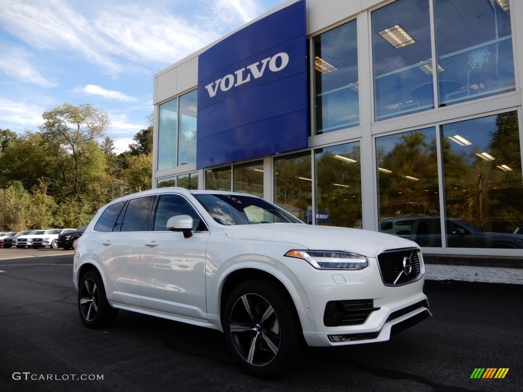 2019 XC90 T6 AWD R-Design - Crystal White Metallic / Charcoal photo #1