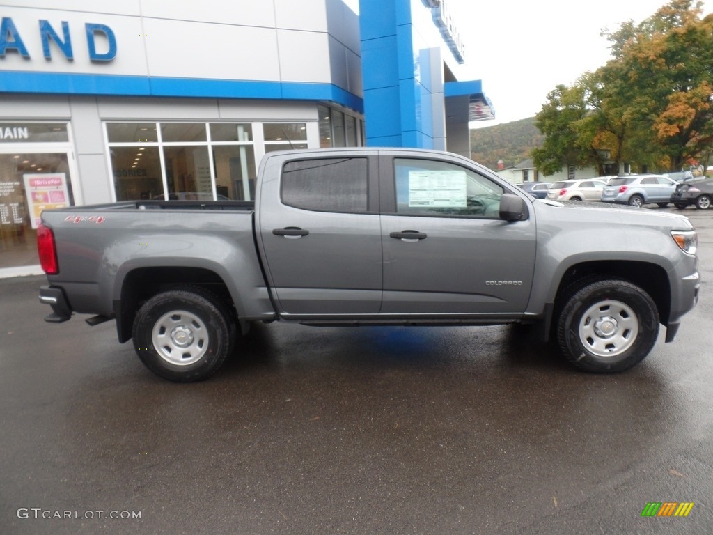 2019 Colorado WT Crew Cab 4x4 - Satin Steel Metallic / Jet Black/Dark Ash photo #4