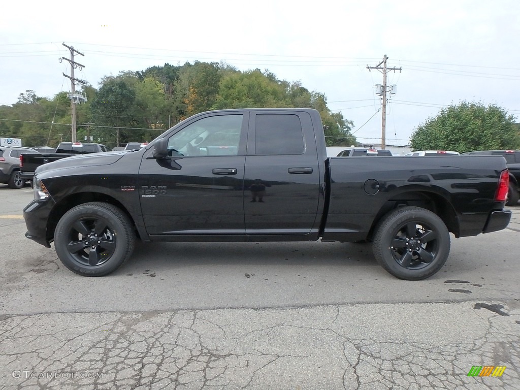 2019 1500 Classic Tradesman Quad Cab 4x4 - Brilliant Black Crystal Pearl / Black photo #2