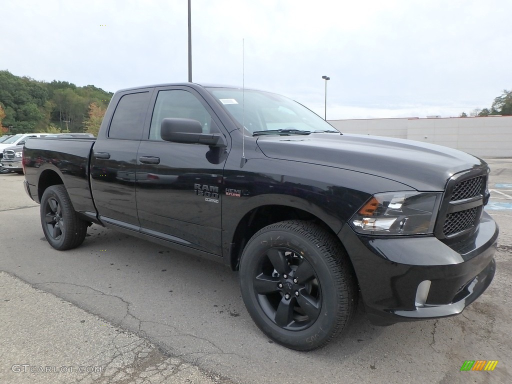 2019 1500 Classic Tradesman Quad Cab 4x4 - Brilliant Black Crystal Pearl / Black photo #6