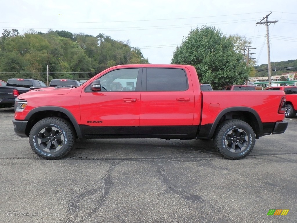 2019 1500 Rebel Crew Cab 4x4 - Flame Red / Black/Red photo #2