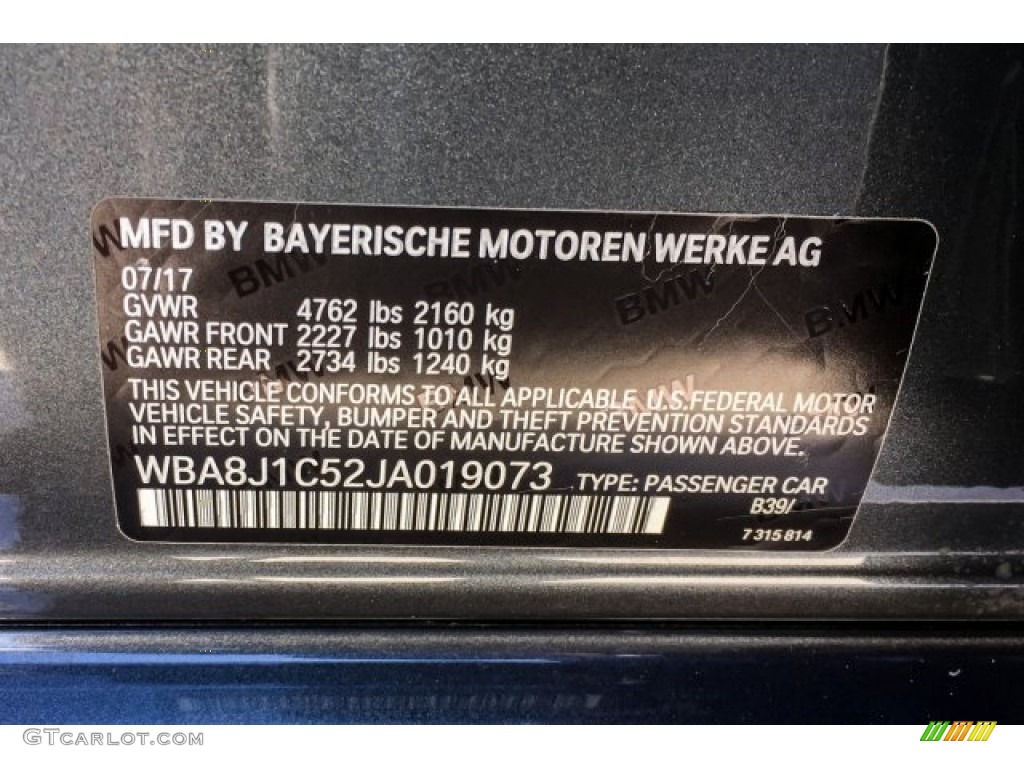 2018 BMW 3 Series 328d xDrive Sports Wagon Color Code Photos