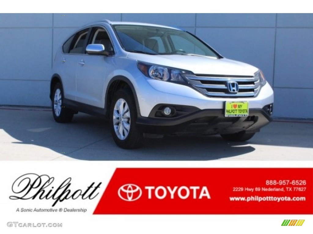 2013 CR-V EX-L - Alabaster Silver Metallic / Gray photo #1