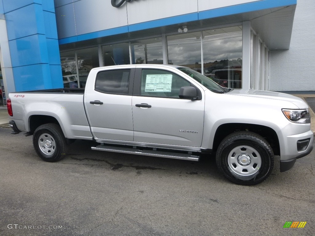 Silver Ice Metallic 2019 Chevrolet Colorado WT Crew Cab 4x4 Exterior Photo #129880264