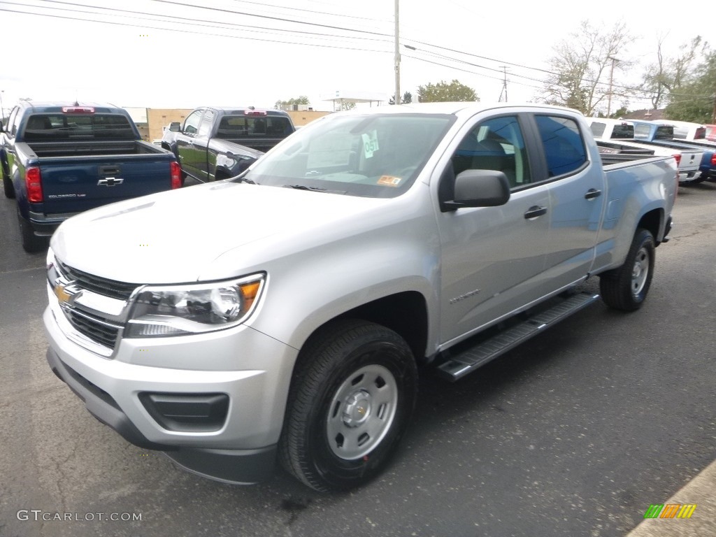 Silver Ice Metallic 2019 Chevrolet Colorado WT Crew Cab 4x4 Exterior Photo #129880395