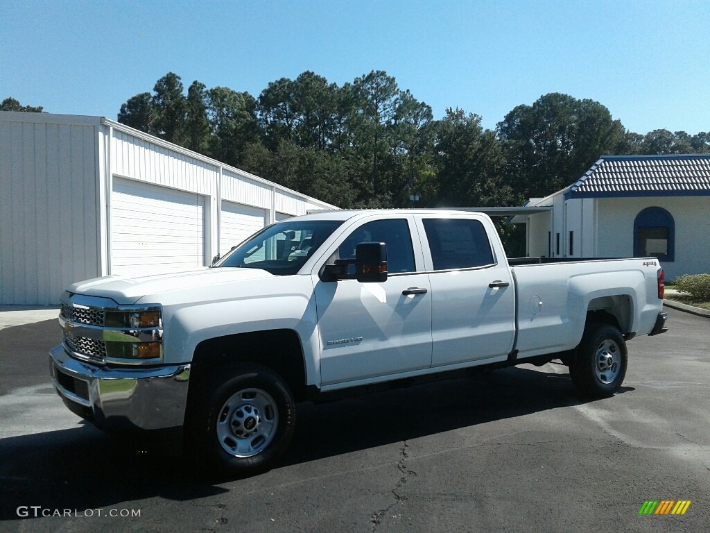 2019 Summit White Chevrolet Silverado 2500hd Work Truck Crew Cab 4wd 129876900 Photo 2 6232