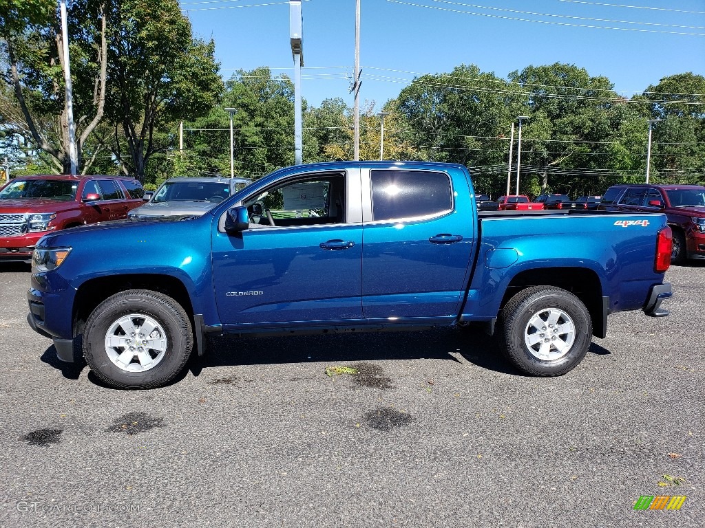 Kinetic Blue Metallic 2019 Chevrolet Colorado WT Crew Cab 4x4 Exterior Photo #129881659