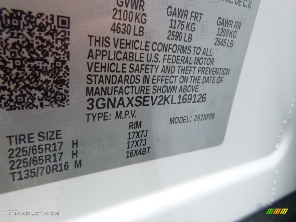 2019 Equinox LS AWD - Summit White / Medium Ash Gray photo #14