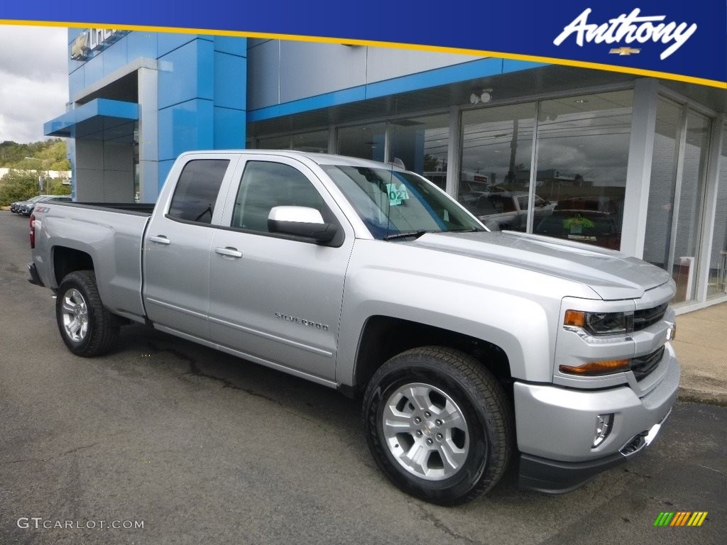 2019 Silverado LD LT Double Cab 4x4 - Silver Ice Metallic / Jet Black photo #1