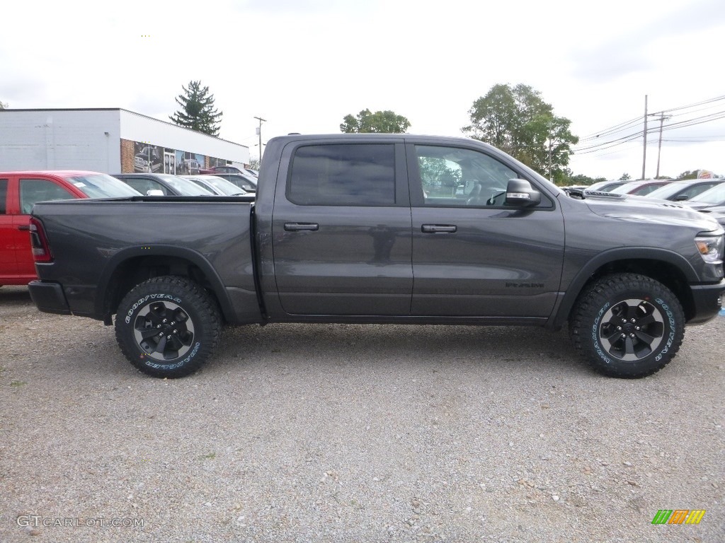 2019 1500 Rebel Crew Cab 4x4 - Granite Crystal Metallic / Black/Red photo #6